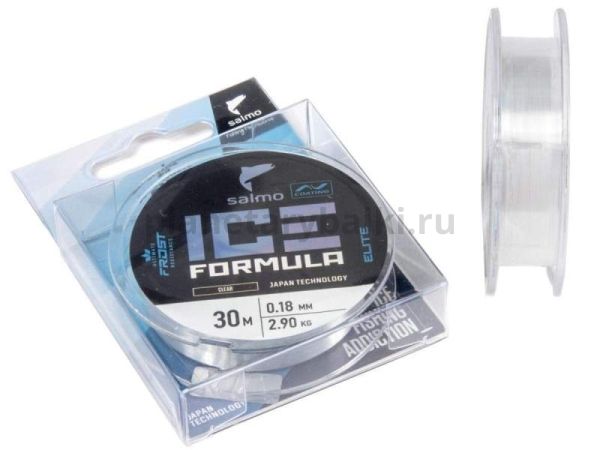Леска монофильная зимняя Salmo Elite ICE FORMULA Clear 30м, 0,18мм, 2,9кг