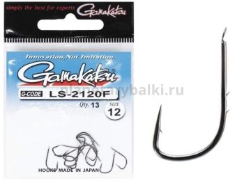 Крючки Gamakatsu LS-2120F NEW LABEL HOOKS BLACK разм. 12 13шт.