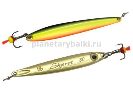 Блесна вертикальная ECOPRO Shprot 80мм, 15гр., цвет FRG