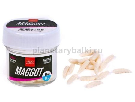 Насадки искусственные съедобные Lucky John Pro Series MAGGOT опарыш 12мм, 30шт.