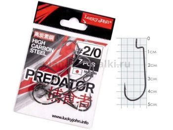 Крючки офсетные Lucky John LJHP340 №2/0, 7шт.