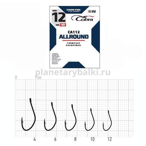 Крючки Cobra Allround AJI CA112 №12, 10шт.