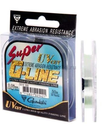 Леска монофильная Gamakatsu G-Line SUPER 50м, 0,08мм, 0,67кг