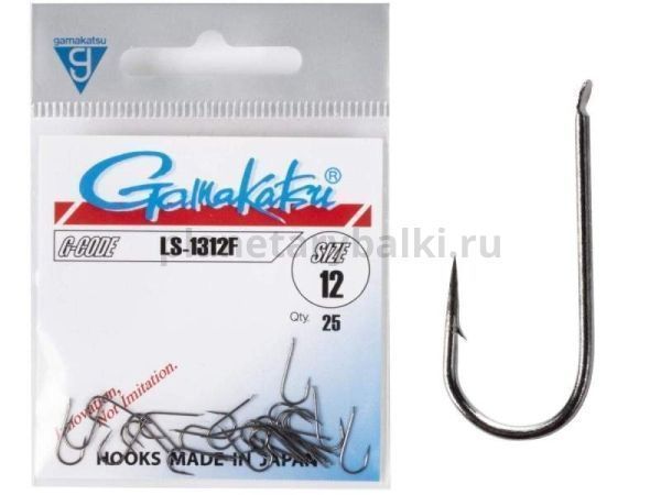 Крючки Gamakatsu LS-1312F HOOKS BLACK разм. 12 25шт.