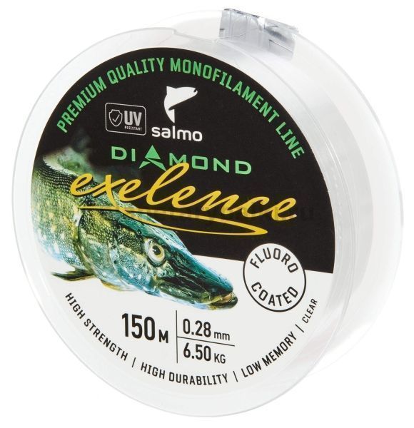 Леска монофильная Salmo Diamond EXELENCE FLUORO COATED Clear 150м, 0,28мм, 6,5кг для рыбалки, Леска монофильная Salmo Diamond EXELENCE FLUORO COATED Clear 150м, 0,28мм, 6,5кг отзывы, Леска монофильная Salmo Diamond EXELENCE FLUORO COATED Clear 150м, 0,28мм, 6,5кг купить, Леска монофильная Salmo Diamond EXELENCE FLUORO COATED Clear 150м, 0,28мм, 6,5кг купить в интернет магазине, Леска монофильная Salmo Diamond EXELENCE FLUORO COATED Clear 150м, 0,28мм, 6,5кг выбрать, Леска монофильная Salmo Diamond EXELENCE FLUORO COATED Clear 150м, 0,28мм, 6,5кг обзор, Леска монофильная Salmo Diamond EXELENCE FLUORO COATED Clear 150м, 0,28мм, 6,5кг купить в розничном магазине