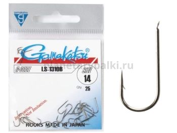 Крючки Gamakatsu LS-1310B HOOKS BRONZE разм. 14 25шт.