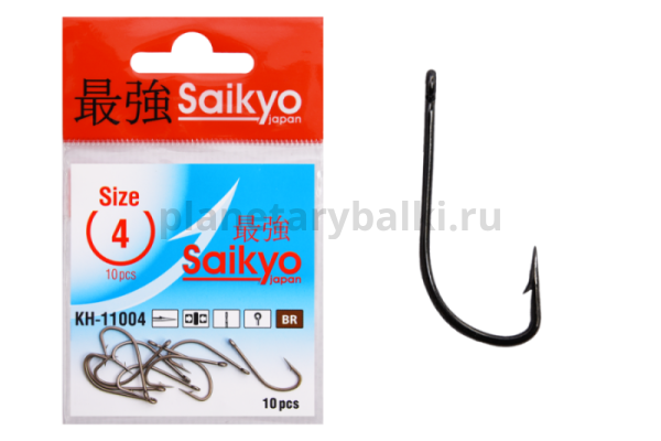 Крючки Saikyo Crystal BR KH-11004 №4, 10шт.