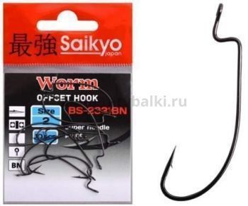 Крючки Saikyo BS-2331 Worm BN №6, 10шт.