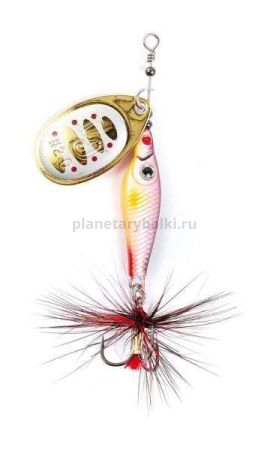 Блесна вращающаяся Lucky John TRIAN BLADE ROUND 6гр., цвет 002