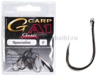 Крючки Gamakatsu A1 G-Carp SPECIALIST HOOKS разм. 02 10шт.