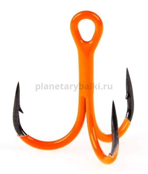 Крючки-тройники Lucky John Orange UV LJH201 №004, 6шт.