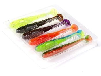 Виброхвосты LUCKY JOHN Pro Series TIOGA MIX1 3.4in 8.64см, 6шт.