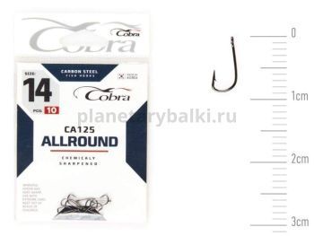 Крючки Cobra Allround STRUGER CA125 №14, 10шт.