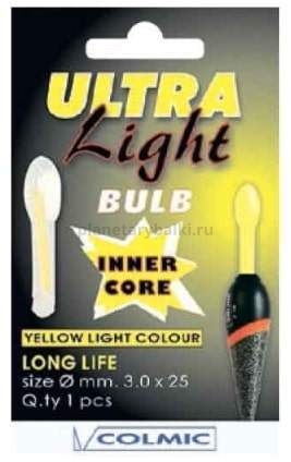 Светлячок Colmic Bulb Ultra Light желтый, диаметр 4,5мм, 1шт.