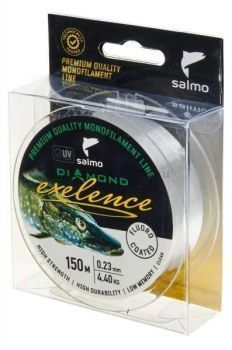 Леска монофильная Salmo Diamond EXELENCE FLUORO COATED Clear 150м, 0,23мм, 4,4кг