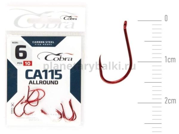Крючки Cobra Allround CAPITAL CA115 №6, 10шт.
