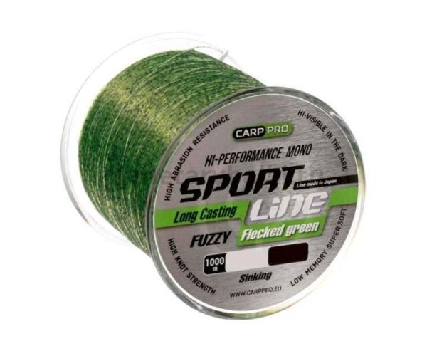Леска CARP PRO Sport Line Flecked Green 1000м, 0,335мм, 7,8кг