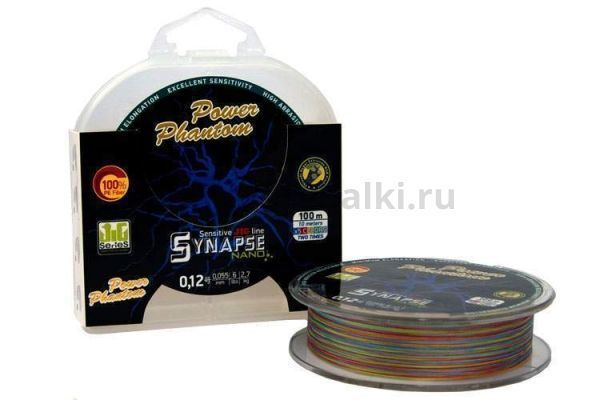 Плетеный шнур Power Phantom Synapse NANO PE 100м, 0,08мм, 4,2кг, #0,2 мультиколор