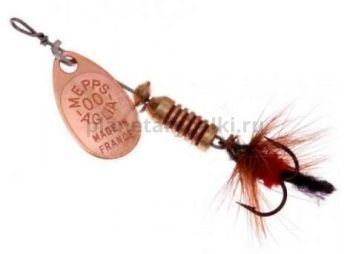Блесна вращающаяся MEPPS Aglia Mouche Rouge №00, 1,5гр., цвет CU