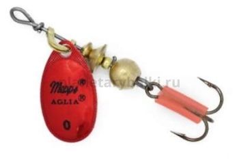 Блесна вращающаяся MEPPS Aglia Platium №0, 1,5гр., цвет AG/red