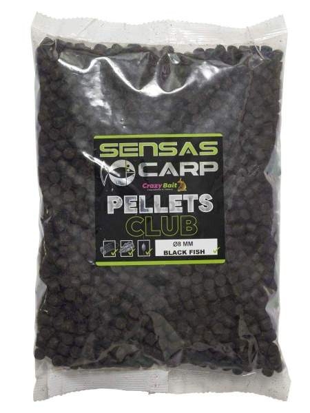 Пеллетс Sensas Club BLACK FISH 8мм, 1кг