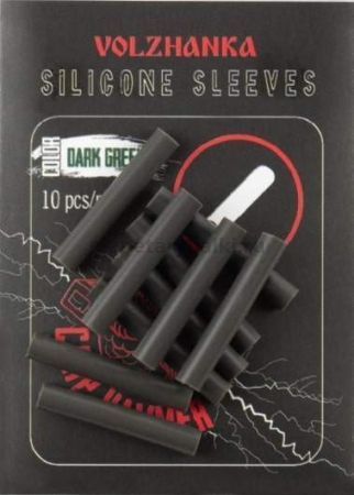 Силиконовая трубочка Volzhanka Silicone Sleeves, цвет Dark Green 3мм, 10шт.