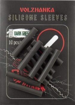 Силиконовая трубочка Volzhanka Silicone Sleeves, цвет Dark Green 3мм, 10шт.