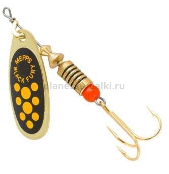 Блесна вращающаяся MEPPS Black Fury Jaune №4, 8гр., цвет OR