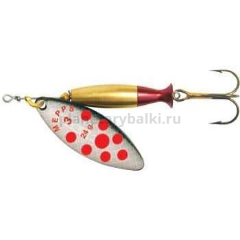 Блесна вращающаяся Mepps AGLIA LONG HEAVY 2, 16гр., цвет Silver PTS Red
