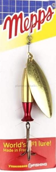 Блесна вращающаяся MEPPS Aglia Long Heavy №3, 24гр., цвет OR/queue red