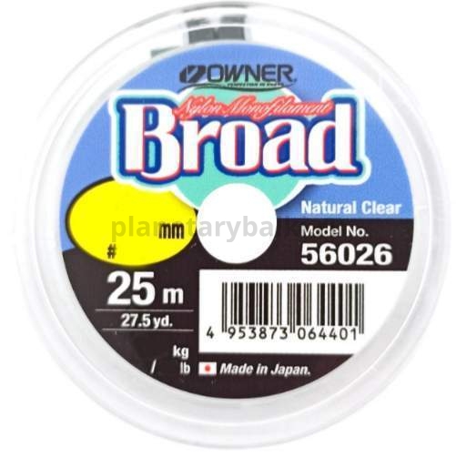 Леска OWNER Broad Natural Clear 25м, 0,37мм, 11,8кг