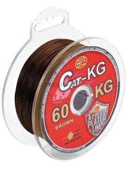 Шнур плетёный WFT KG CAT Brown 300м, 0,5мм, 60кг