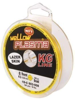 Шнур плетёный WFT KG PLASMA Yellow 150м, 0,08мм, 8кг