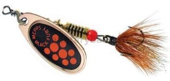 Блесна вращающаяся MEPPS Black Fury Mouche Orange №4, 8гр., цвет CU