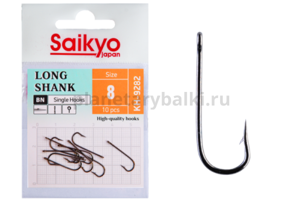 Крючки Saikyo LONG SHANK BN KH-9282 №8, 10шт.