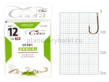 Крючки Cobra FEEDER CLASSIC CF201 №12, 10шт.
