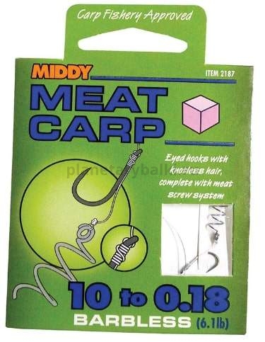 Поводки готовые MIDDY Meat HTN №12, 0.18мм, 25см, 6шт.