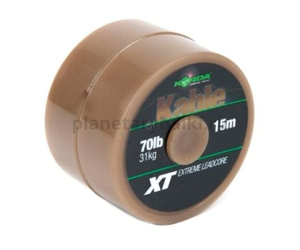 Лидкор KORDA Kable XT Extreme Leadcore Green 15м, 31кг, 70lb 