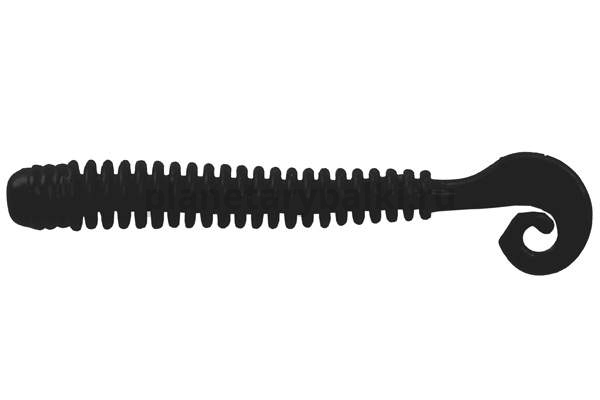 Приманка силиконовая LureMax CHEEKY WORM 2,5'' 6см, Black 006, 10шт.