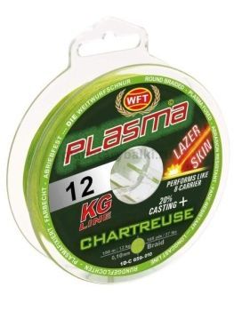 Шнур плетёный WFT KG PLASMA LAZER SKIN Chartreuse 150м, 0,10мм, 12кг