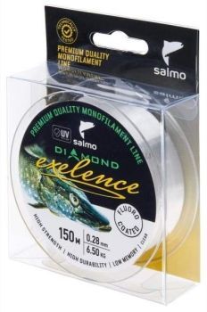 Леска монофильная Salmo Diamond EXELENCE FLUORO COATED Clear 150м, 0,28мм, 6,5кг