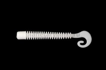 Приманка силиконовая LureMax CHEEKY WORM 2,5'' 6см, White UV 10-015, 10шт.