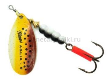 Блесна вращающаяся MEPPS Aglia Fluo №5, 13гр., brown