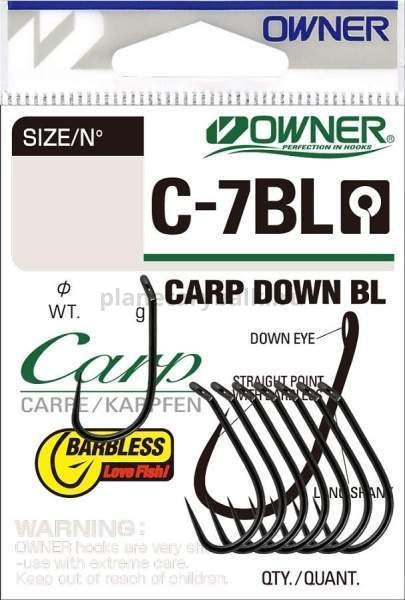 Крючок OWNER Carp Down Barbless BC №4, 8шт.