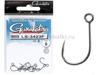 Крючки Gamakatsu LS-3423F NEW LABEL HOOKS BLACK разм. 08 8шт.