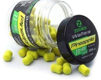 Бойлы нейтральные ZEMEX Wafters Dumbells Pineapple 11х8мм, 25гр.