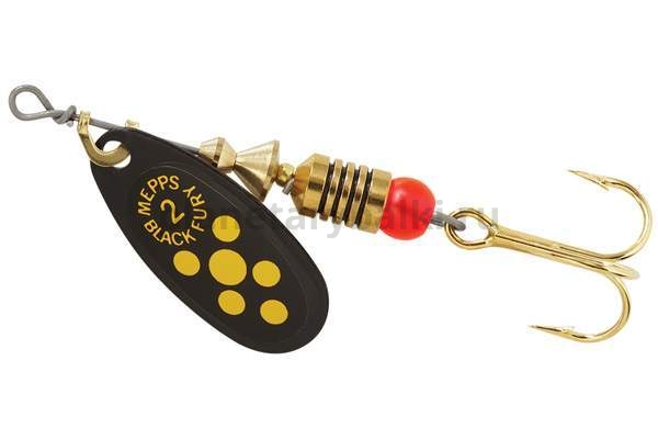 Блесна вращающаяся Mepps BLACK FURY 2, 4,5гр., цвет Black/Yellow