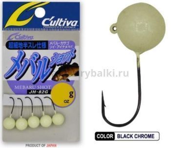 Джиг-головка OWNER JH-82G glow №8, 3,5гр., 5шт.