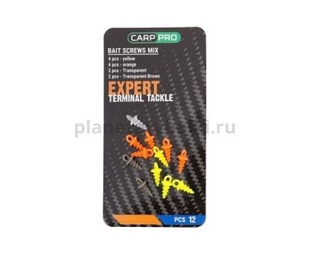 Винт пластиковый для бойлов CARP PRO pop-up mix 12шт.