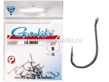 Крючки Gamakatsu LS-3614F HOOKS BRONZE разм. 06 25шт.